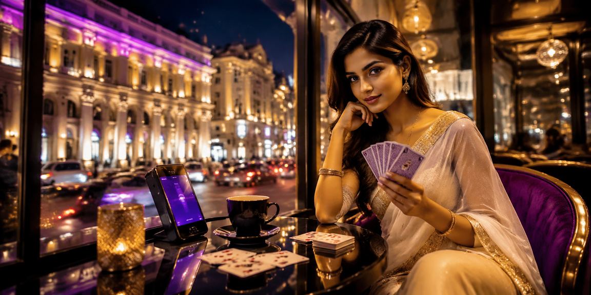 Indian casino chips stacked on table